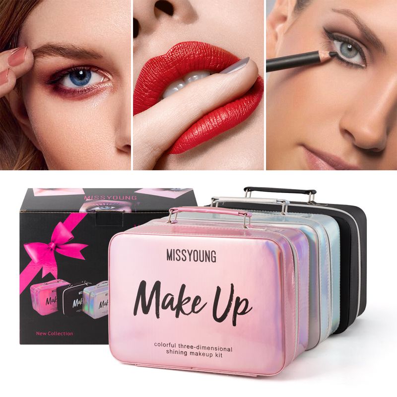 Set Kombination Geschenkbox Kosmetik Lippenstift Lidschatten Lippenfarbe Rouge Multifunktionales Make-up-Tablett Auf Lager_voghion.com