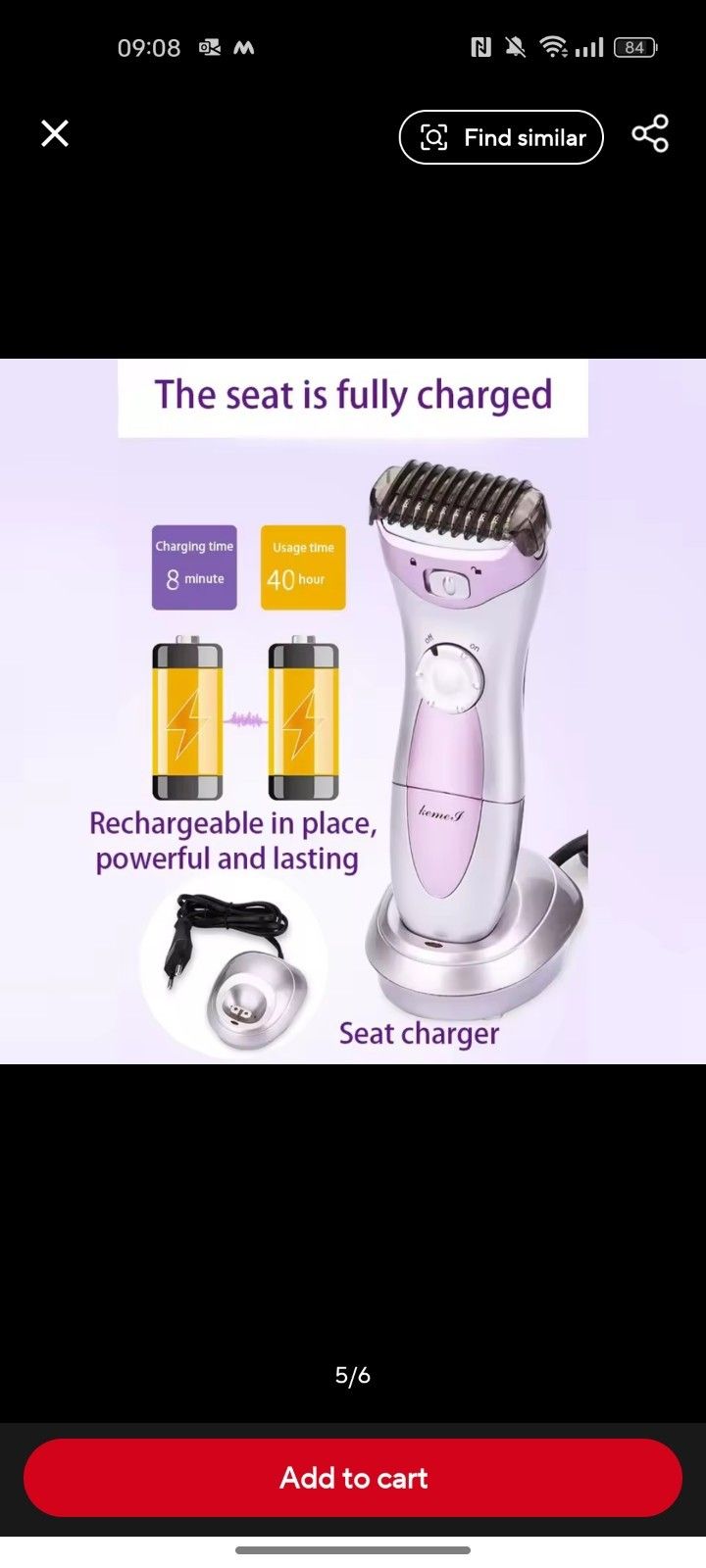 Kemei KM-200A Epilatore elettrico ricaricabile per rasatura epilatore lavabile_voghion.com
