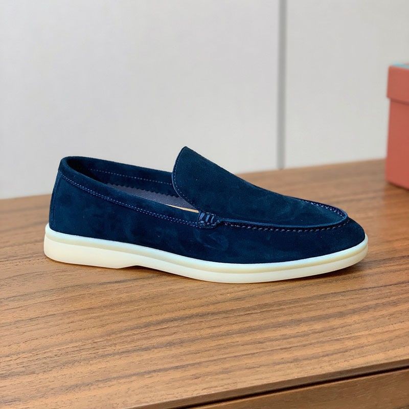 25 New Loafers Couple Shoes Flat Slip-On Lazy Suede Oxford Soft Sole Moccasins_voghion.com