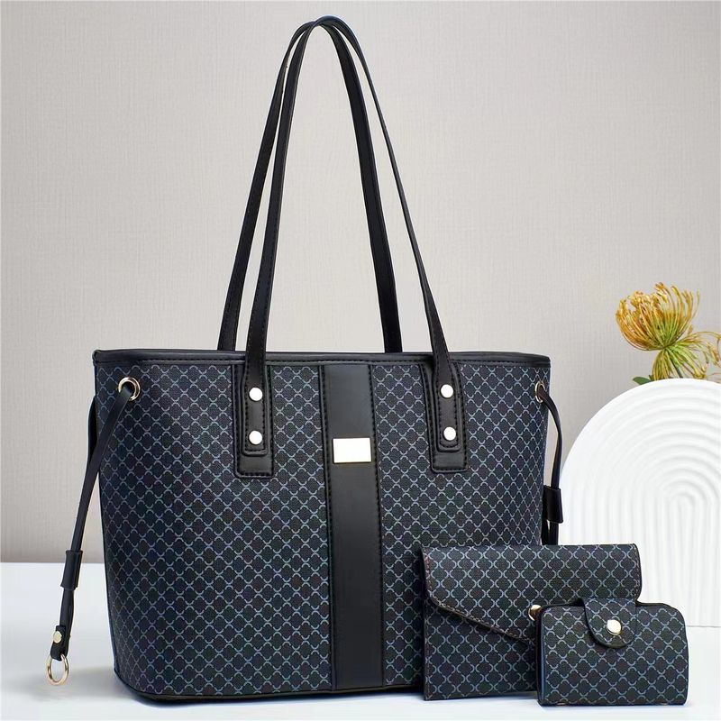Damentaschen 3-teiliges Set Frühlings-Einkaufstasche mit großer Kapazität Mode Zweiteilige Retro-Pendlertasche für Mutter und Kind Umhängetasche für Damen_voghion.com