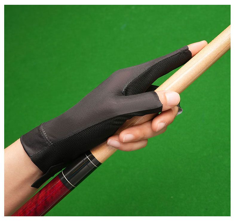 Professionelle Snooker-Achtball-Handschuhe, Dreifinger-Eisseide, hohe Elastizität, leicht, atmungsaktiv, rutschfest_voghion.com