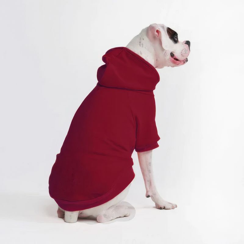 Hanorac din fleece cu imprimeu de litere pentru animale de companie, toamnă și iarnă, cu căciulă, mărime medie și haine, haine pentru câini mari_voghion.com