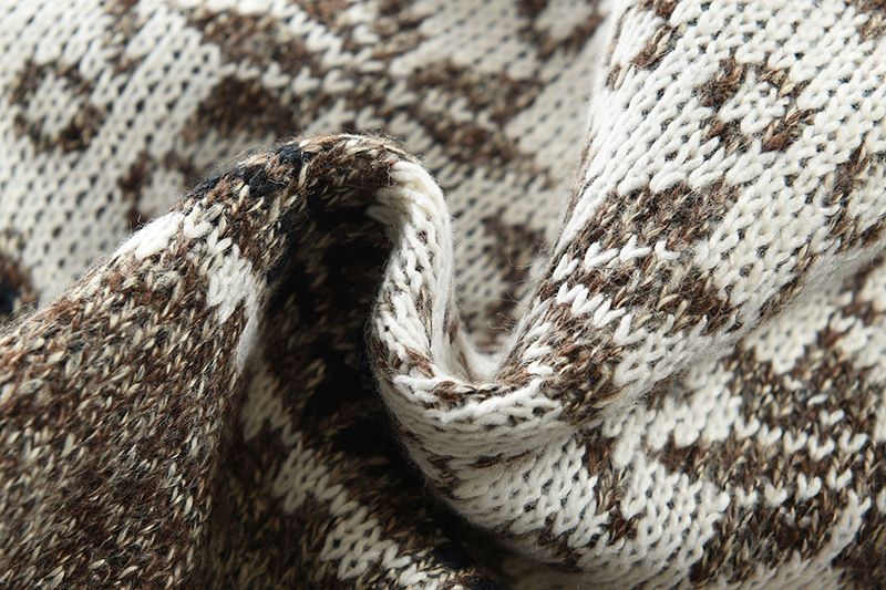 Men's Stylish Zip-Up Jacquard Knit Cardigan Slim Fit Stand Collar Sweater For Autumn Winter Fashion_voghion.com