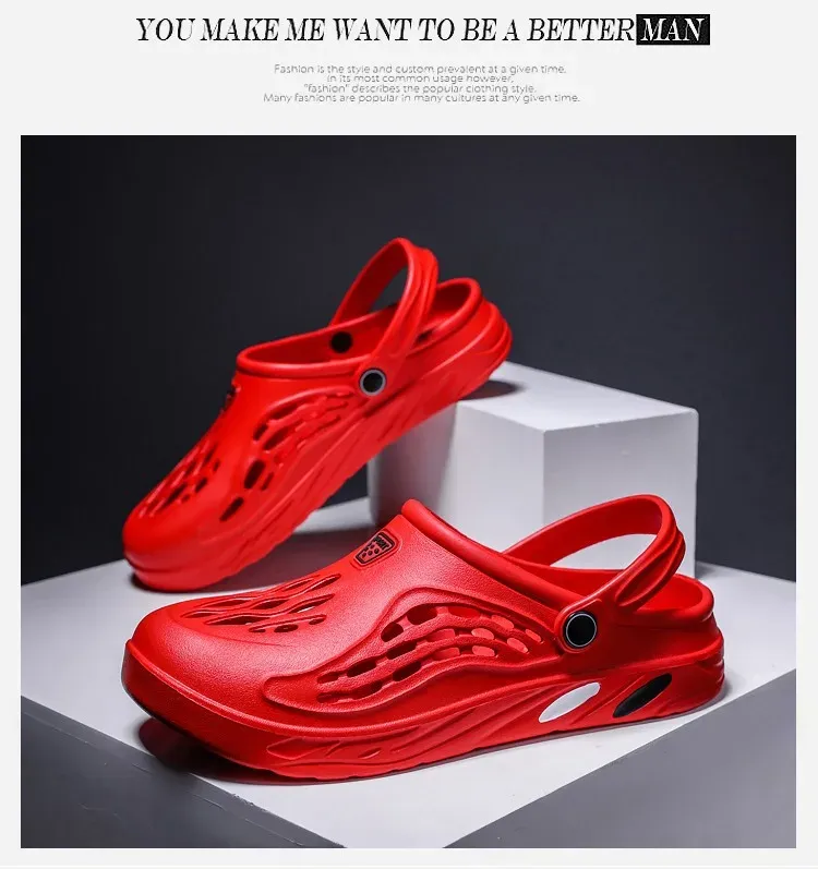 Sandali piatti da uomo, zoccoli estivi, pantofole da giardino in EVA, scarpe con plateau, sandali da spiaggia, coppia, interni, casa, morbidi, da bagno, 49_voghion.com