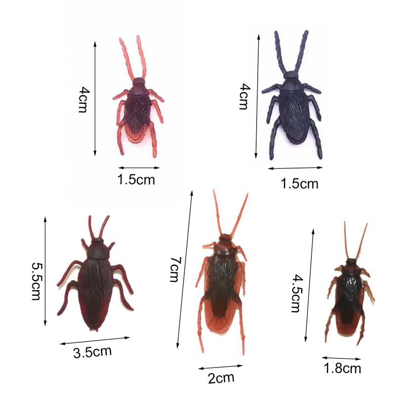 ToysMall 20Pcs/Set Roaches Novelty Real-looking Long Lasting Favorite Trick Joke Cockroaches Toys for Halloween_voghion.com