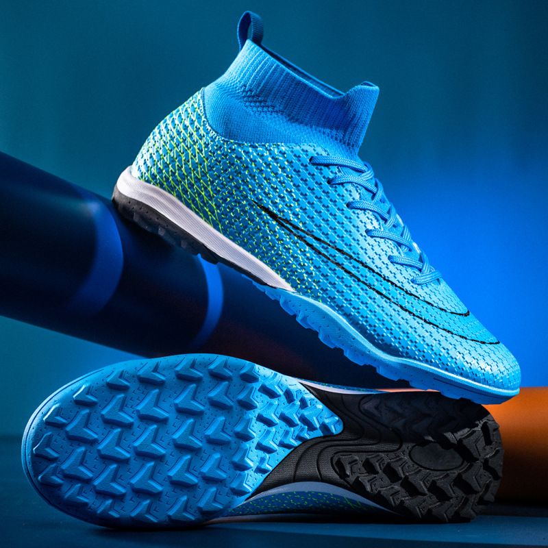 Neues Paar Fußballschuhe für Herren mit hohen Spitzen und langen, gebrochenen Nägeln, Trainingssportschuhe_voghion.com