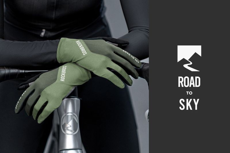 Guantes ROCKBROS Road to Sky, guantes de ciclismo transpirables y antideslizantes para MTB_voghion.com