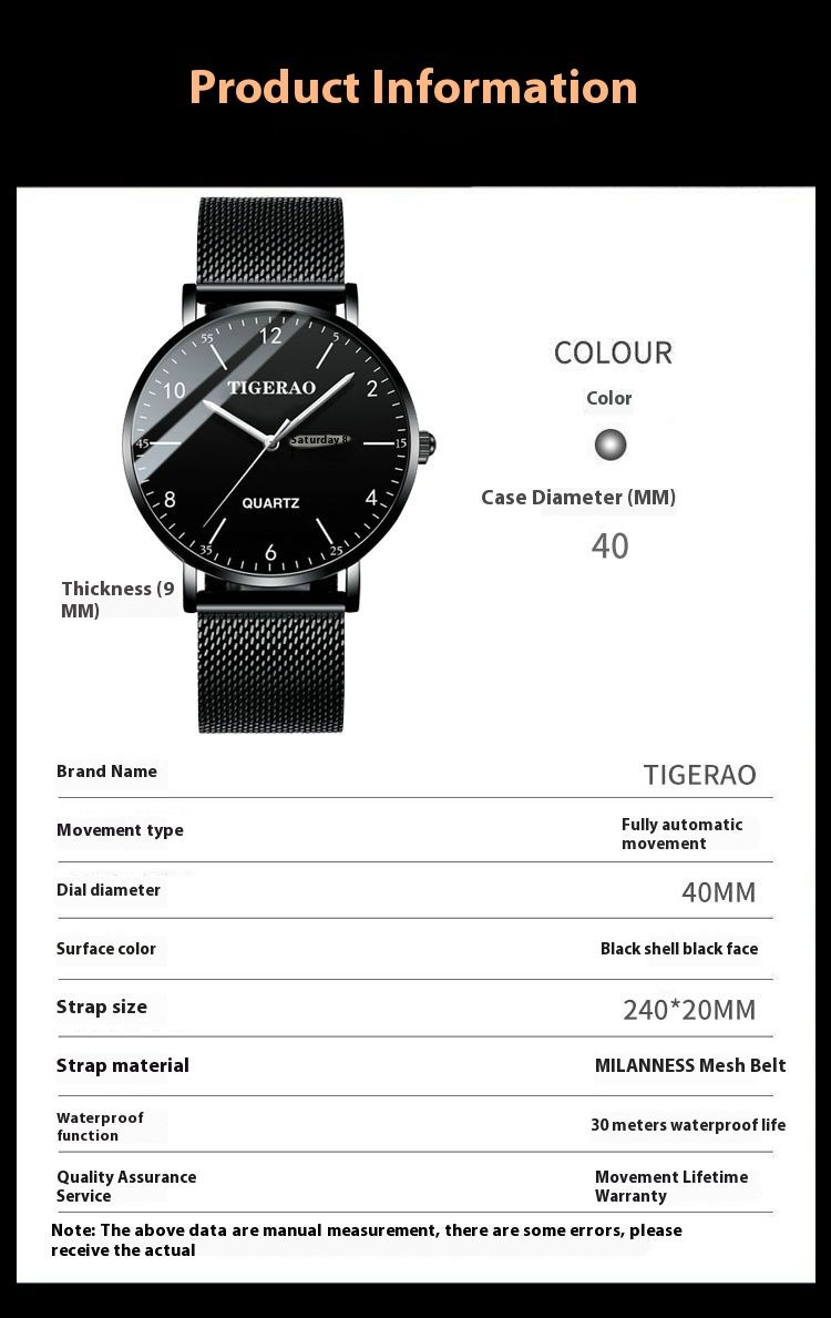 Fully automatic movement men's calendar waterproof night light non mechanical watch large dial new model_voghion.com