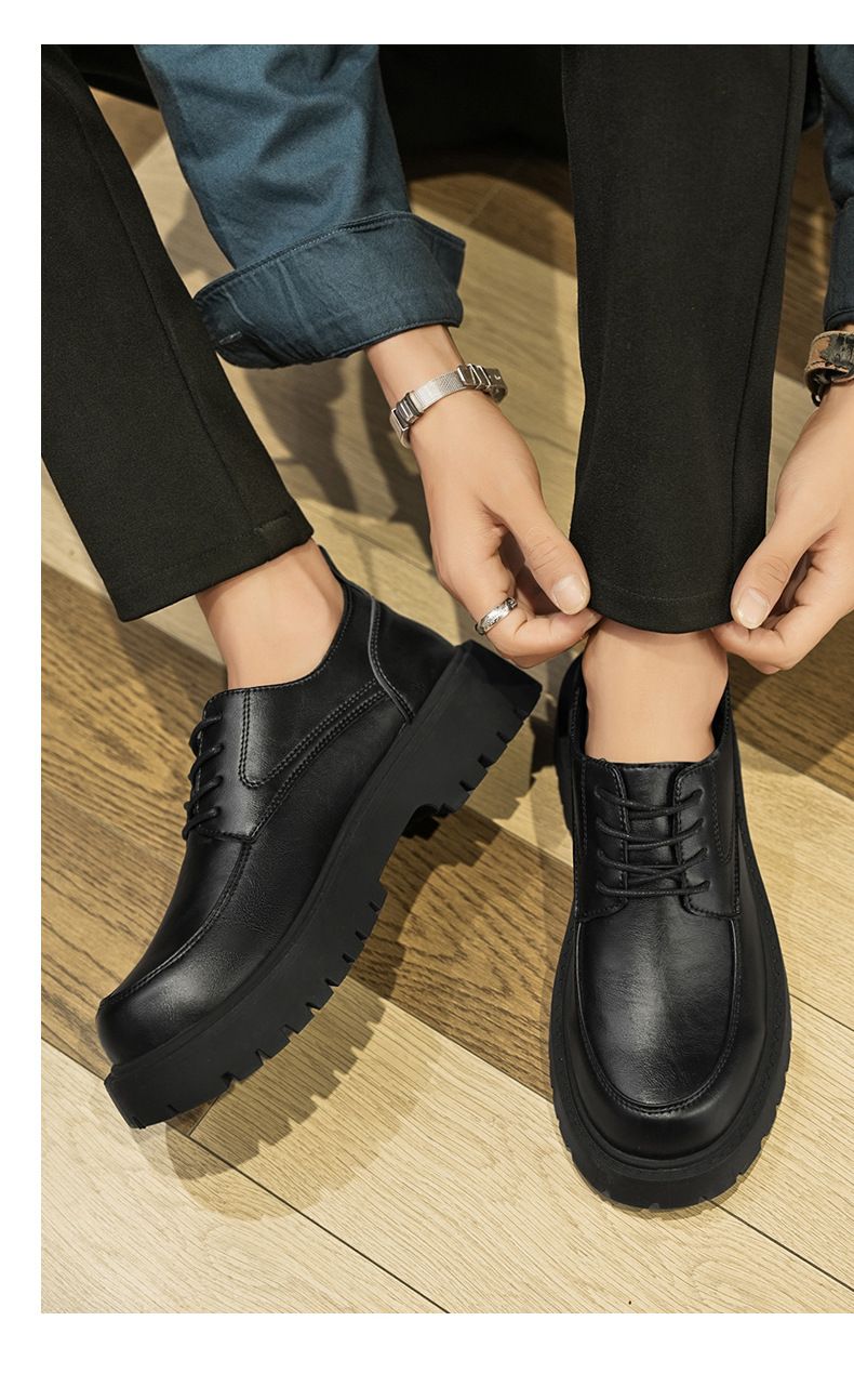 Klassische Oxford-Abendschuhe für Herren – rutschfeste, weiche Freizeit-Loafer aus PU-Leder mit dicker Sohle, niedrige Stiefeletten für Business und formelle Kleidung_voghion.com