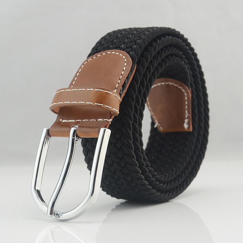 Gewebter Gürtel für Herren, lässiger, zerbrechlicher Canvas-Gürtel für Damen, elastischer Gürtel aus Buck_voghion.com