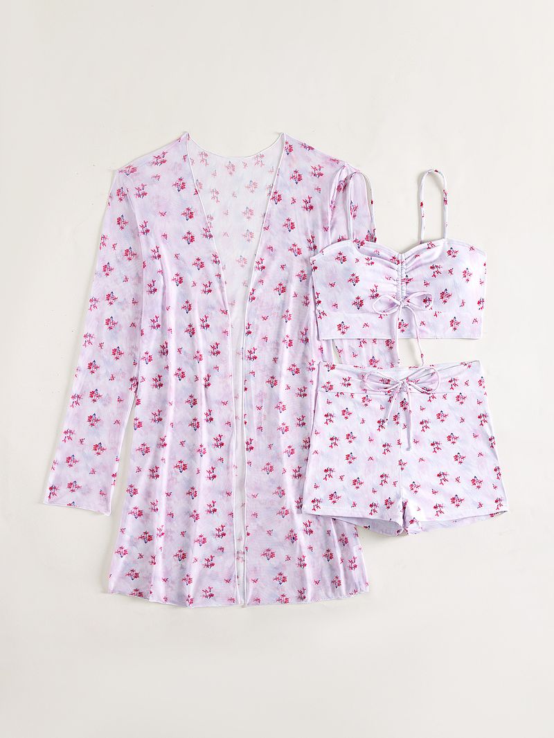 Női ruházat Új, többszínű divatos, csúcskategóriás szexi nyomott bikini bikini háromrészes női fürdőruha_voghion.com