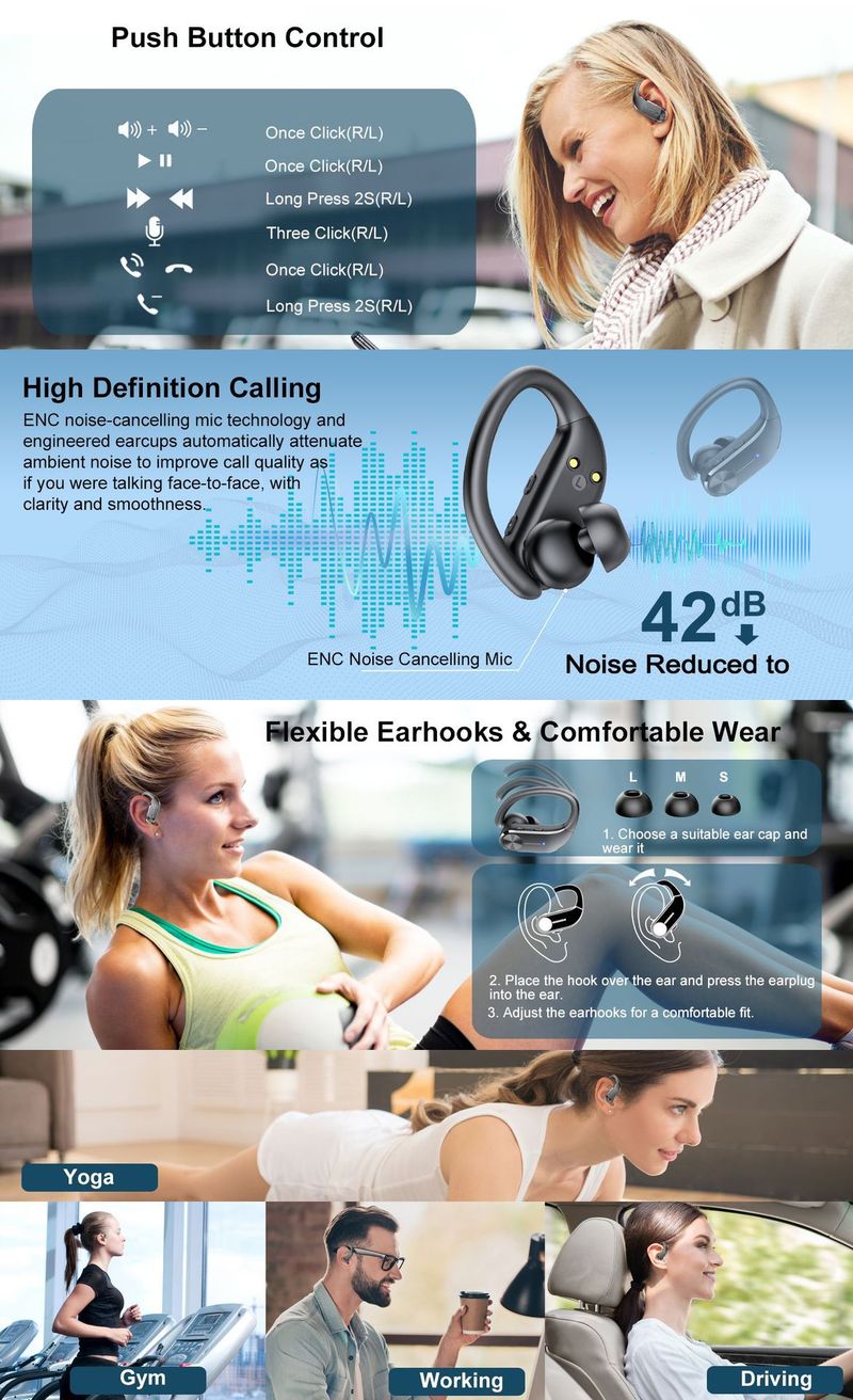 Q28S in-ear Smart 5.2 Bluetooth Headset Charging Case Power Digital Display_voghion.com