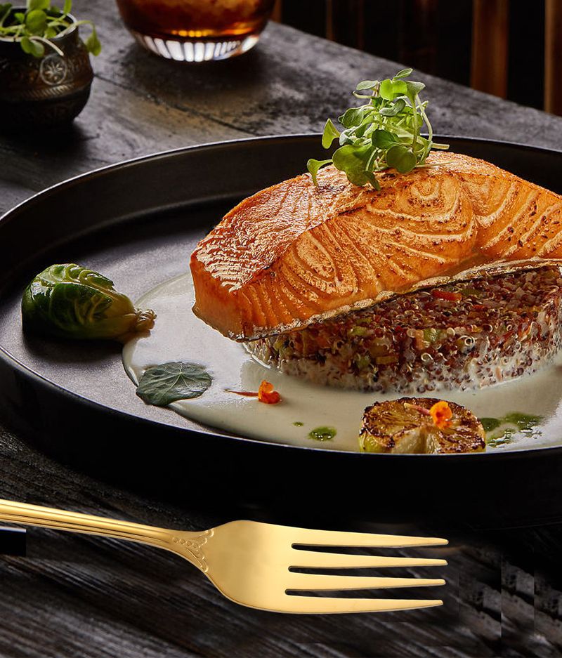 Sada nádobí z nerezové oceli Royal Court, duté vyřezávané nádobí, kreativní nádobí, nůž, vidlička a lžíce, pět hlavních kusů_voghion.com