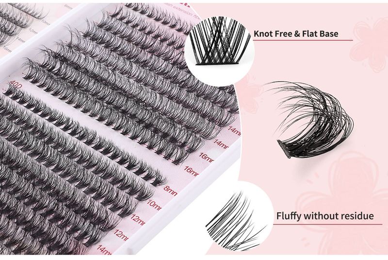 False Eyelashes Eyelash Book DIY Single Cluster False Eyelashes Natural Fluffy Thick 30D40D Segmented Eyelash Book Set_voghion.com