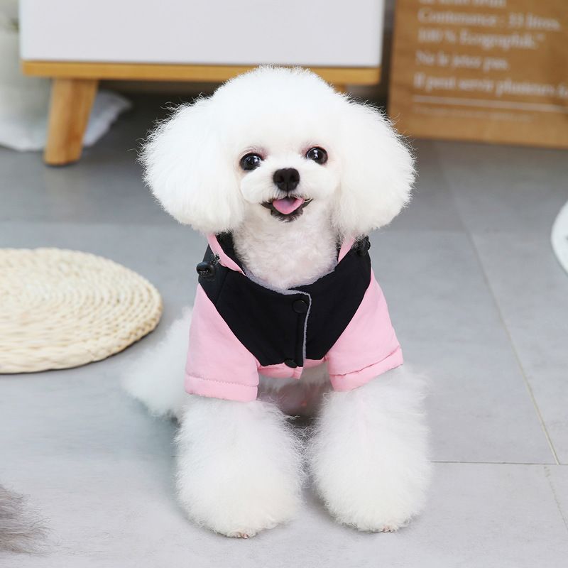 Herbst und Teddy Kleine Hund Haustier Winter 21 Vier Farbe Gans Baumwolle Kleidung_voghion.com