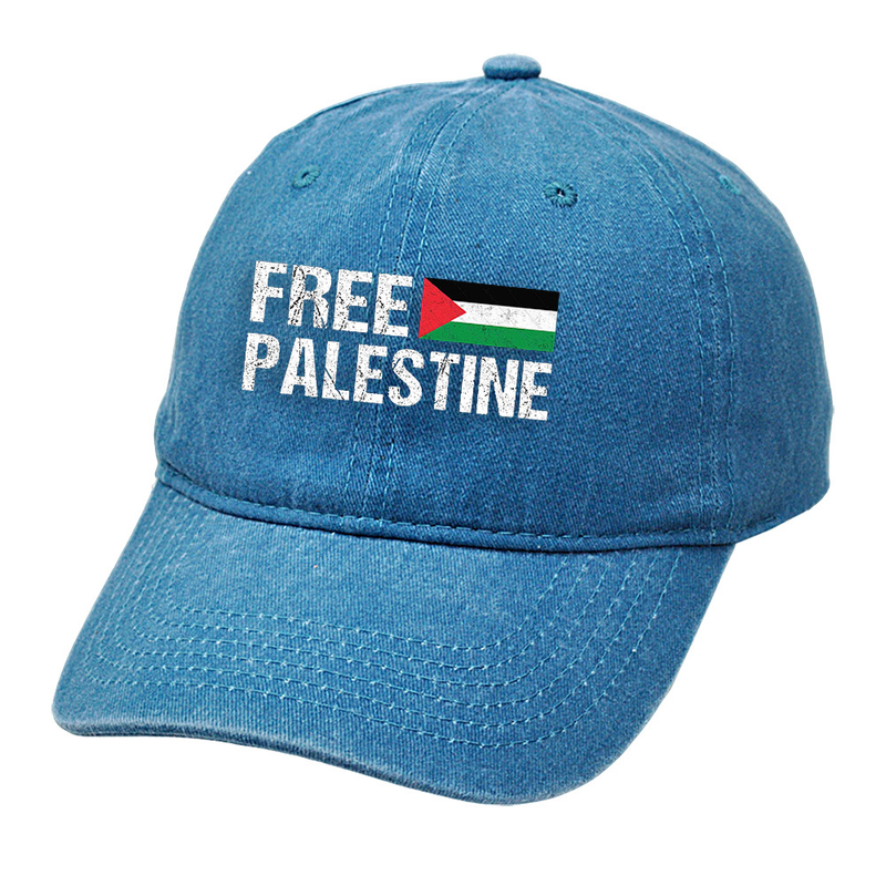 Gorra de béisbol Palestina Libre con la bandera palestina impresa_voghion.com