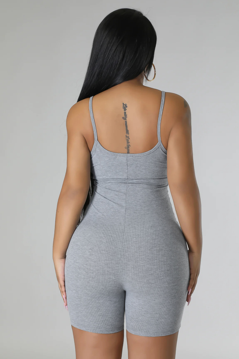 Nuevo mono casual ajustado con escote en V pequeño para mujer_voghion.com