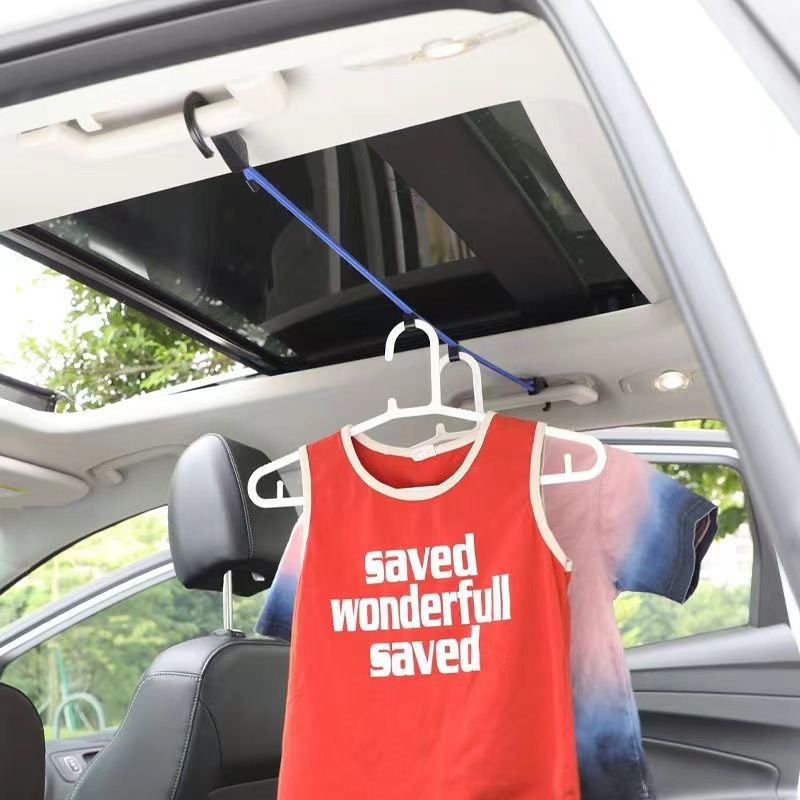 Car Interior Hanger Rack Car-Mounted Drying Artifact Multifunctional Retractable Trunk Clothes Rod_voghion.com