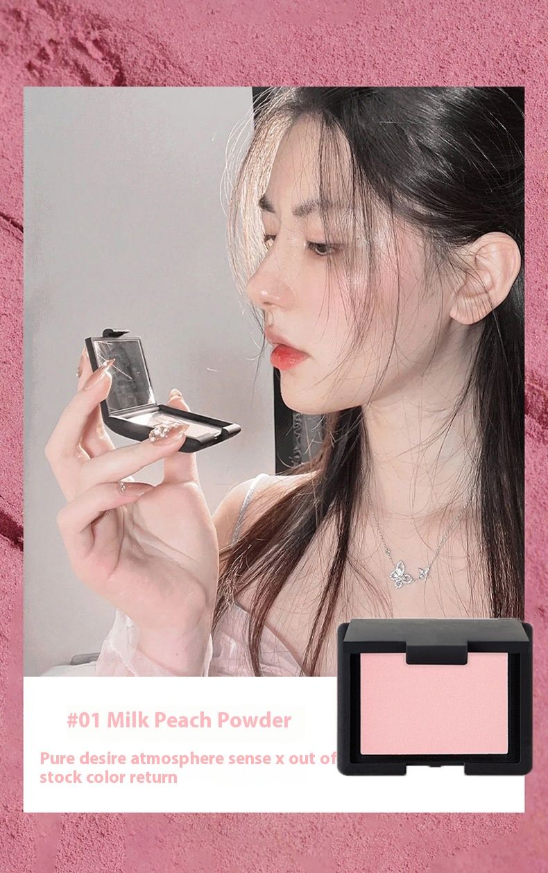 NOZO Puderrougeplatte, Hochglanz-Facelift, matt, natürlich, wasserfest, Concealer, Nude-Make-up, Monochrom-Puderrouge_voghion.com