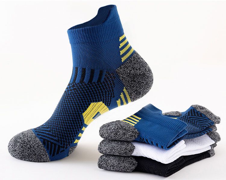 ActiveGo ActiveGo Cross-Border Sweat-Absorbent Breathable Towel Bottom Men's Short Tube Sports Thickened Running Outdoor Hiking Socks_voghion.com