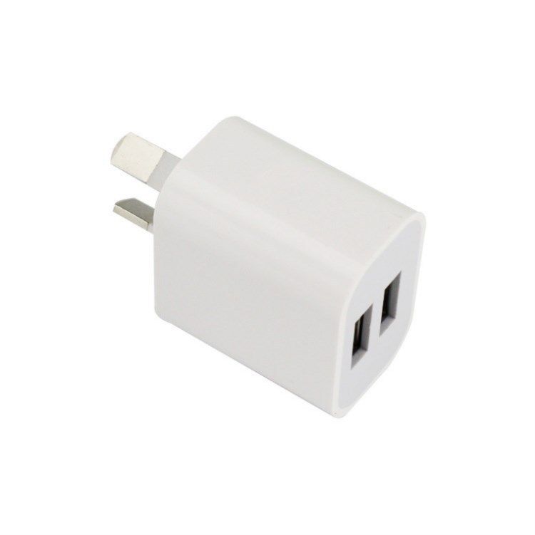 5V2.1A 6th Generation Mobile Phone USB Travel Charger Australian Standard Dual Port Adapter_voghion.com