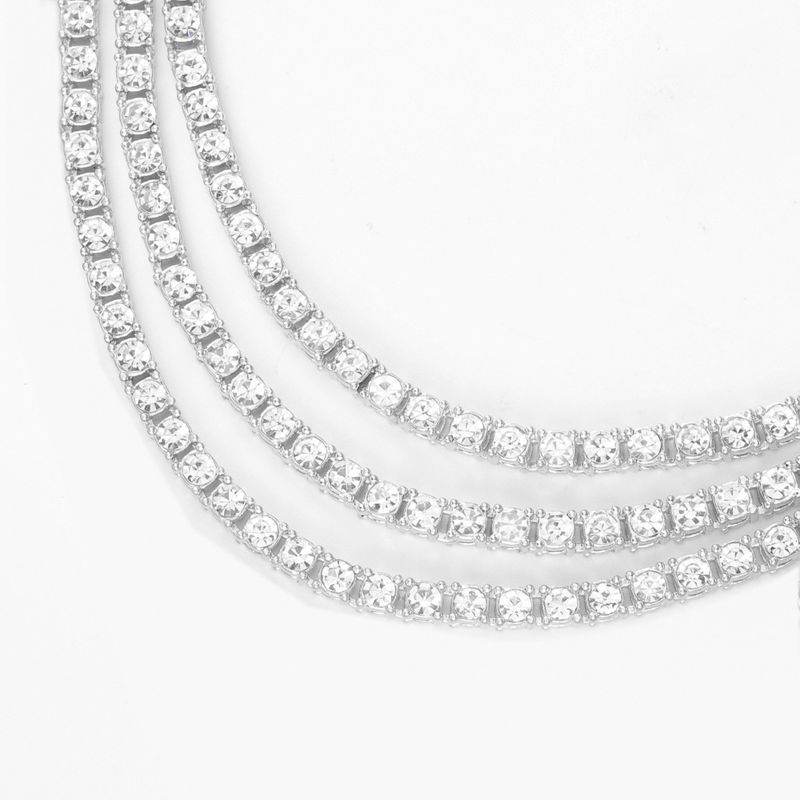 Bracciale da tennis con catena a maglie larghe e design a diamante, stile Hip Hop, per uomo e donna, alla moda e alla moda._voghion.com