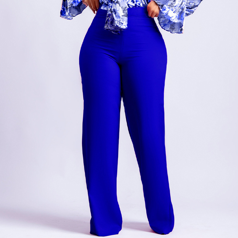 Women's fashion temperament Tongle casual large size wide leg pants_voghion.com