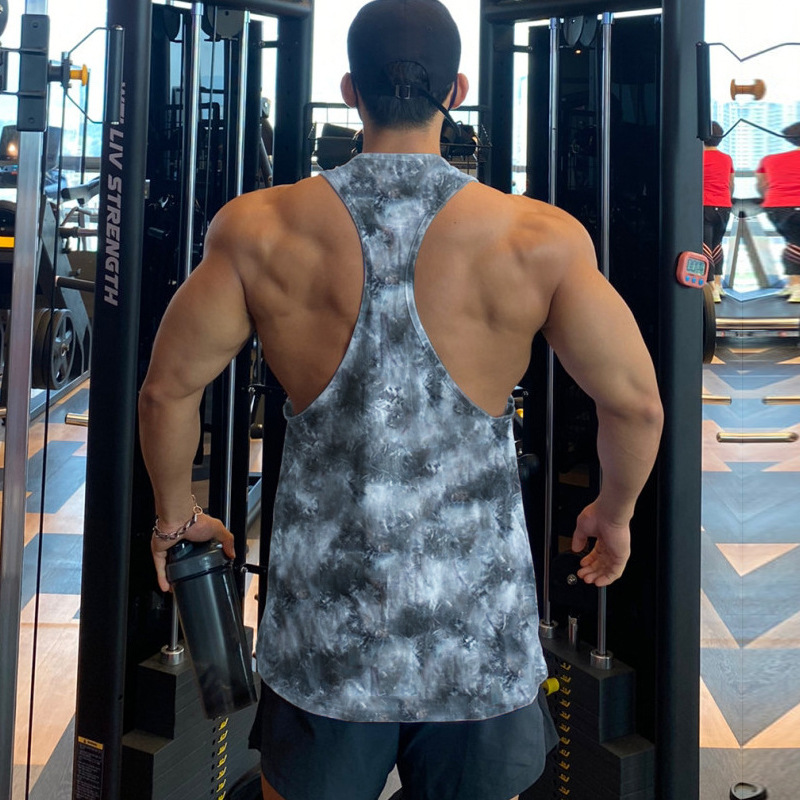 Camouflage Tank Top Men's Muscle Showing Fitness Bottom Sleeveless Top Slim Fit Training Running Basketball Quick Dried_voghion.com