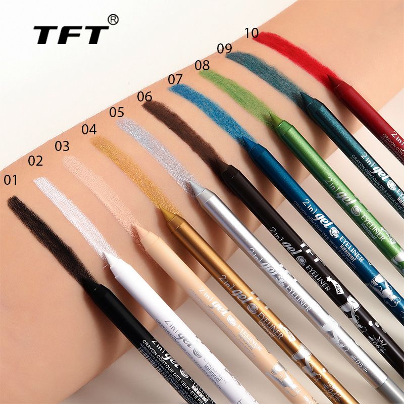 TFT Novo Produto Corretivo de Longa Duração À Prova D'água À Prova de Suor Não Borra Delineador Caneta em Gel Delineador de Lábios Extra Preto_voghion.com