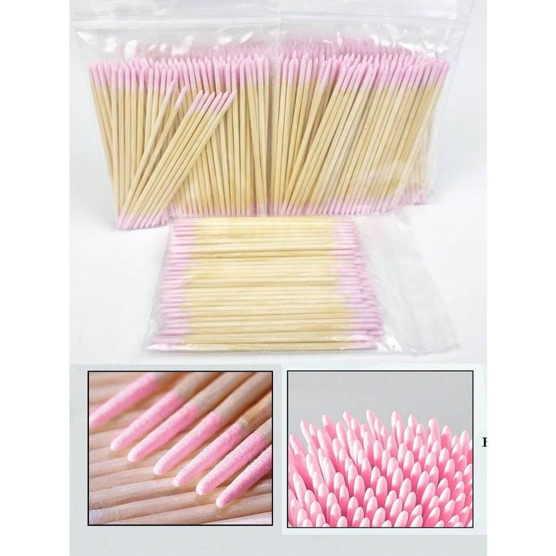 100/300/500/1000 Stück 50/100er-Set Wattestäbchen für präzises Make-up, Augenbrauen- und Wimpernkunst – Einweg, Beauty Essentials_voghion.com