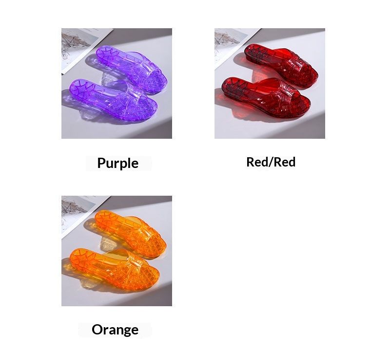 Voyage Mom's Old-Style Crystal Jelly antislippantoffels voor dames, zomer 2025, nieuwe antislip plastic pantoffels_voghion.com