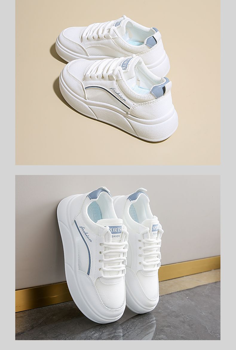 summer Hollow Single White Student Casual Shoes_voghion.com