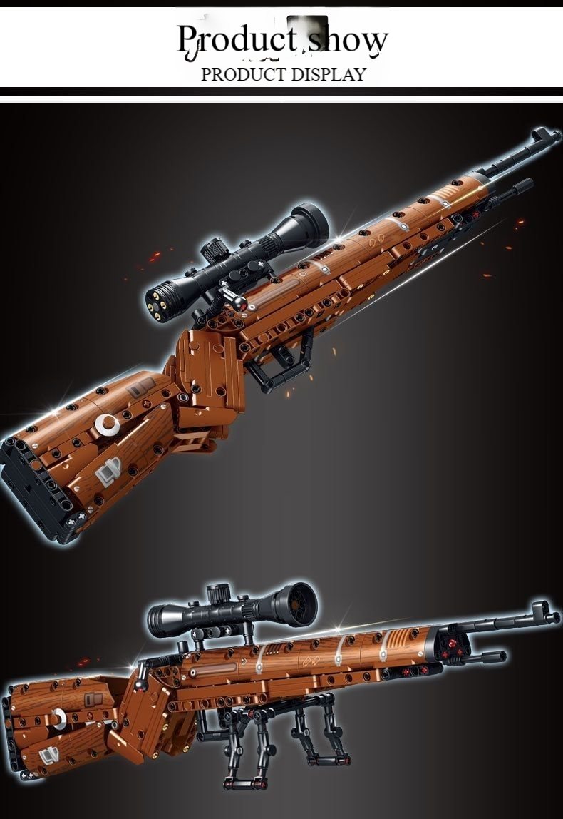 Compatibel met LEGO Gun, PUBG kan vuurwapens op het slagveld afvuren en stimuleren, 98K_voghion.com