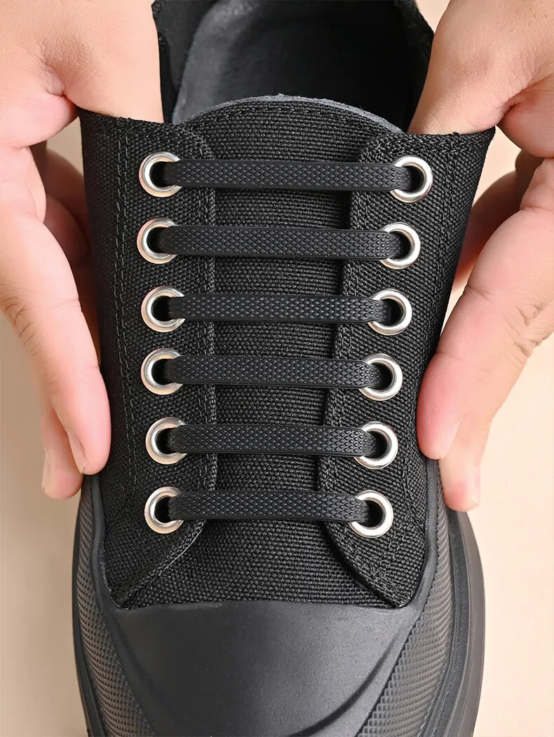16 pz/lotto Nessun Laccio Lacci Delle Scarpe 12 colori Lacci Elastici Lacci In Silicone Pigri Creativi Merletto di Gomma_voghion.com