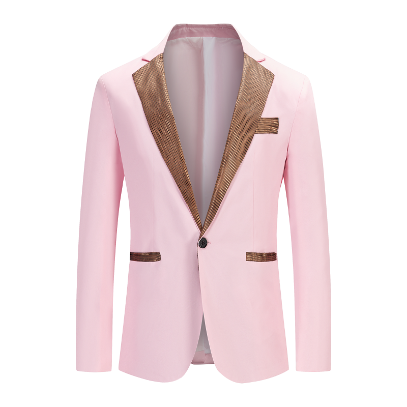 Stylish's Blazer Casual Slim Fiess Formal One Button Office Suit Blazer Coat Top White Suit Jacket Masculino Blazers_voghion.com