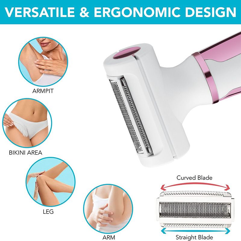 Elektrisches 4-in-1-Haarentfernungsgerät für Damen, wiederaufladbares Epilierer- und Trimmer-Set für den privaten Bereich_voghion.com