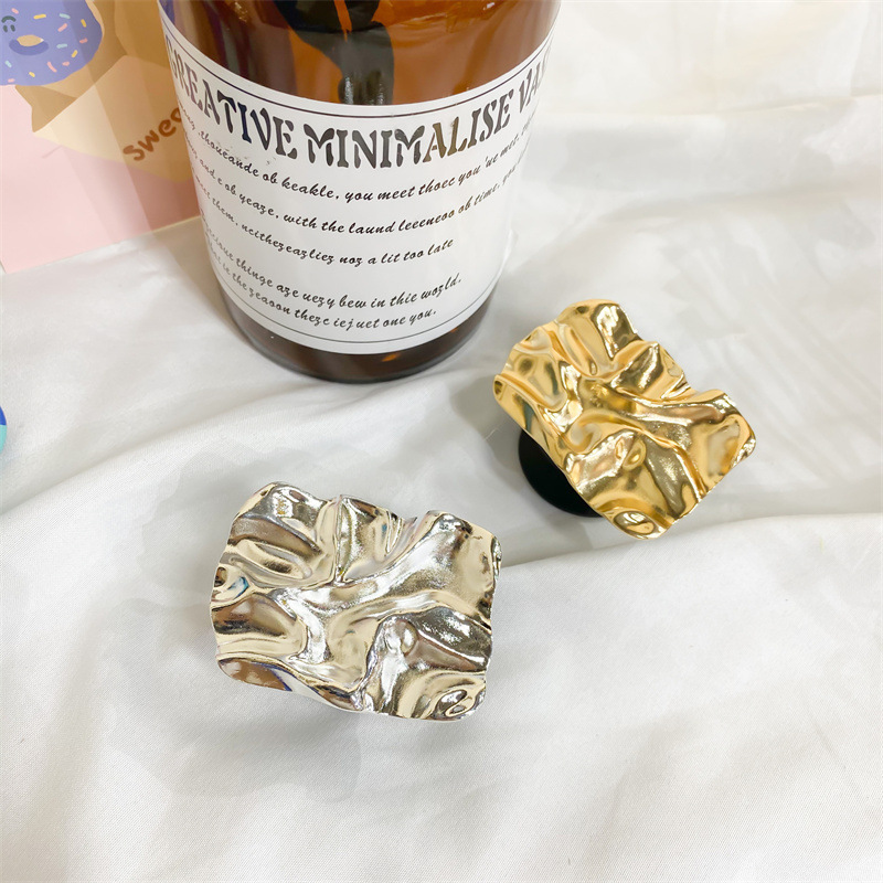 Personalized Metal Instagram Style Creative Irregular Folding Electroplated Phone Stand Scalable Lazy Desktop Airbag_voghion.com