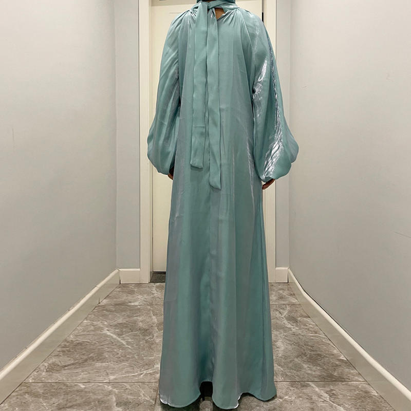 Abbigliamento femminile Abito da donna con maniche a lanterna Abito musulmano del Medio Oriente Musulmano_voghion.com