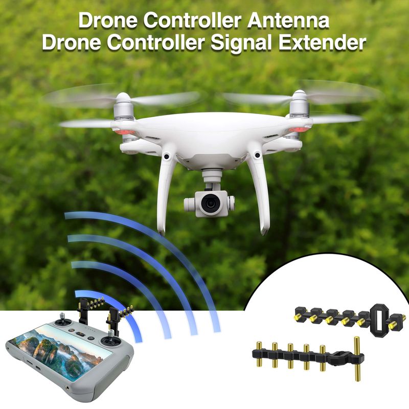 ToysMall Drone Controller Antenn Fjärrkontroll Signal Range Extender för DJI RC 2 Drone Controller Signal Booster_voghion.com