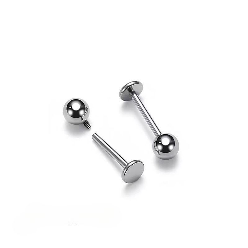 Perno de titanio médico F136 para perforación de labio, oreja y hueso, con rosca interna, hipoalergénico_voghion.com