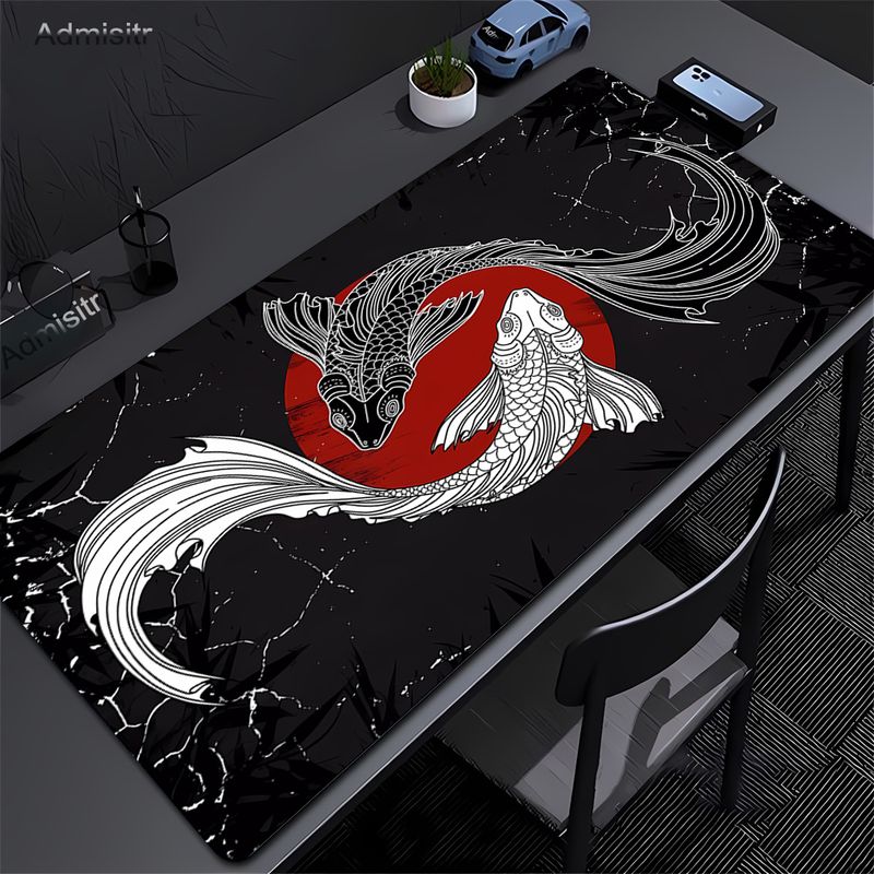 Fish Anime Mouse Pad Pc Gaming Accessories PC Gamer Cartoon Deskmat Computer Rubber Desk Mat Laptop Keyboard Mousepad_voghion.com