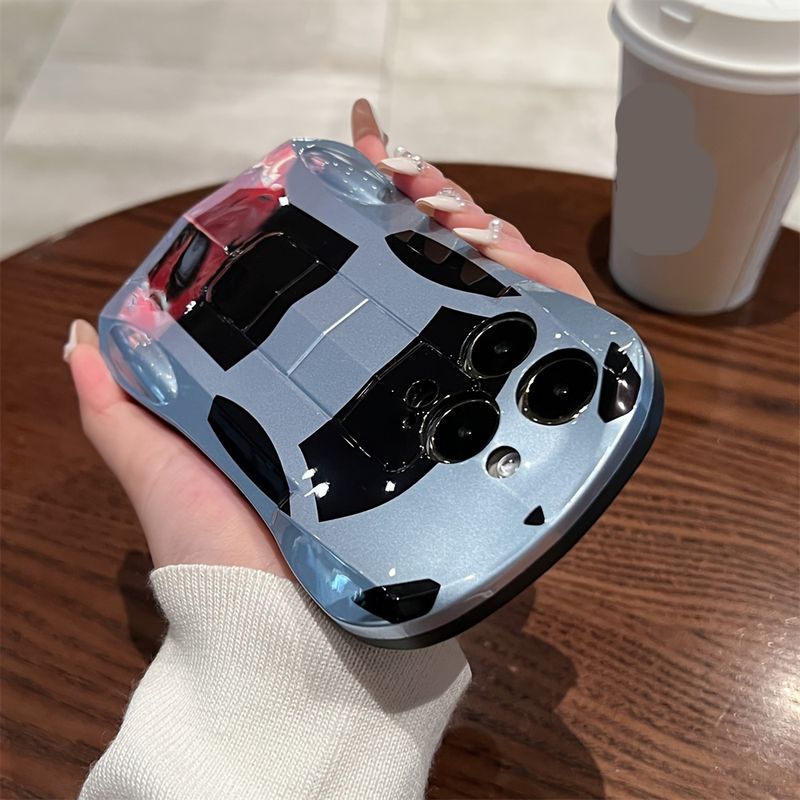 Funda de teléfono de TPU suave con diseño de coche deportivo 3D: funda protectora, elegante y a prueba de golpes, compatible con iPhone 15, 14, 13, 12, 11 Pro Max_voghion.com