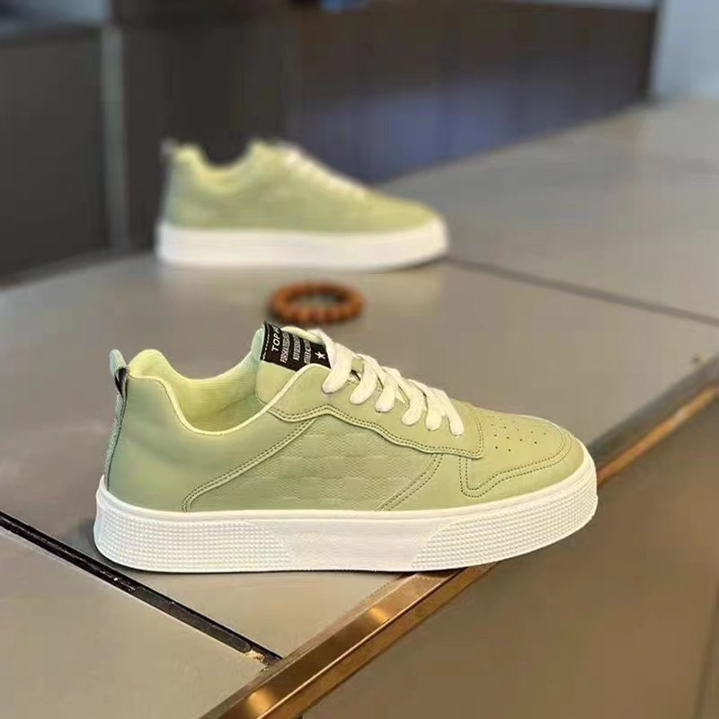 Panda Colored Spring Breathable Live Broadcast, Board Casual Leather Small White Trendy Shoes, Men's Shoes_voghion.com