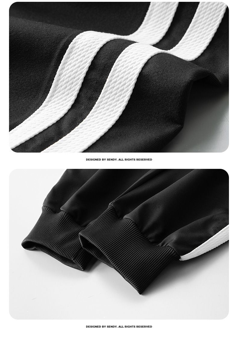Herenkleding Nieuwe herfst- en winter casual sportpak tweedelig herentrui broek trendy tiener vest modepak_voghion.com