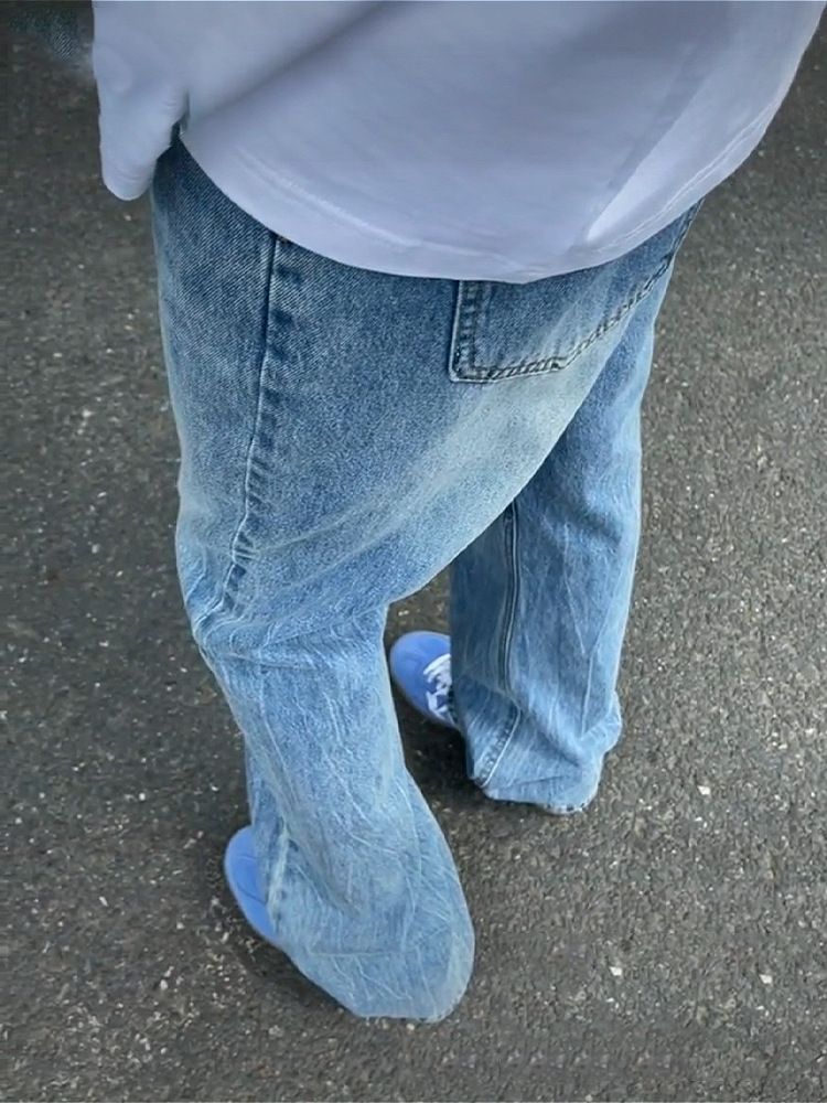 Herenkleding High Street Stijl Strakke pasvorm Slim Straight Leg Lightning Wash Jeans Slim Straight Bootcut Denim Broek Voor Zomer Casual Streetwear_voghion.com