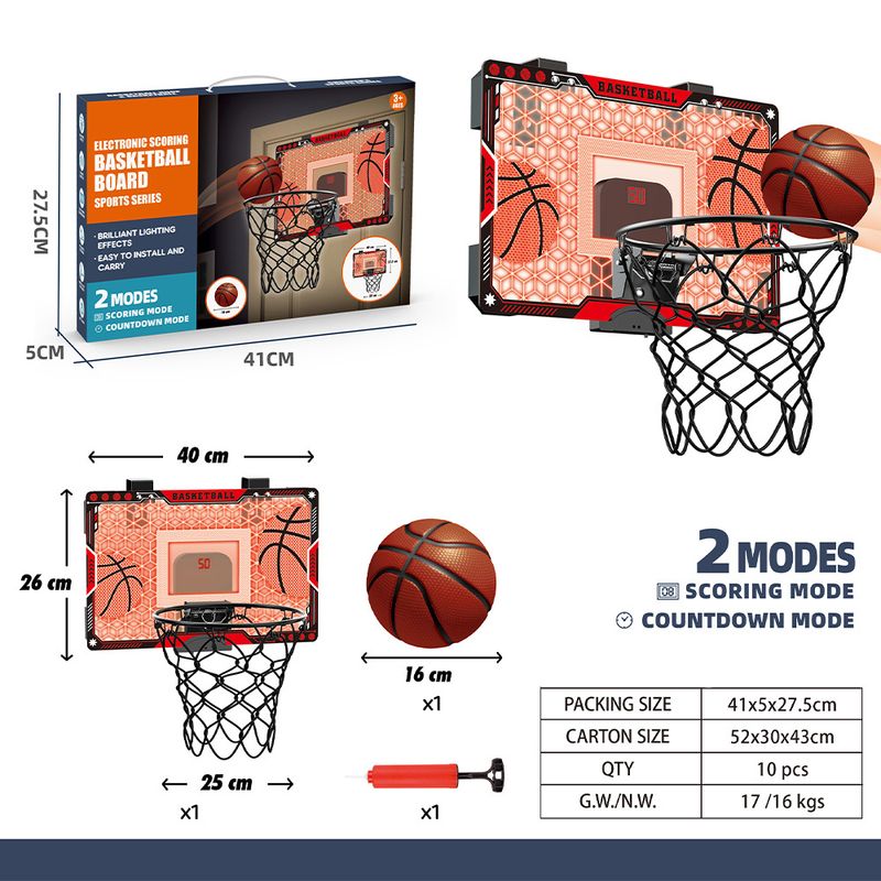 Quadro de basquete dobrável para crianças, sem perfuração, para enterrar e fixar na parede, para transporte interno e externo_voghion.com