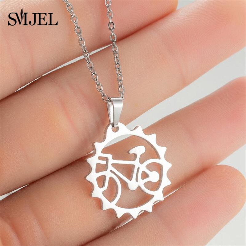 Moda Klasik Punk Sevimli Bisiklet Cycg Bisiklet Charms Paslanmaz Çelik Kolye Moda Tasarım Takı Kadınlar Erkekler Doğum Günü Hediyeleri_voghion.com