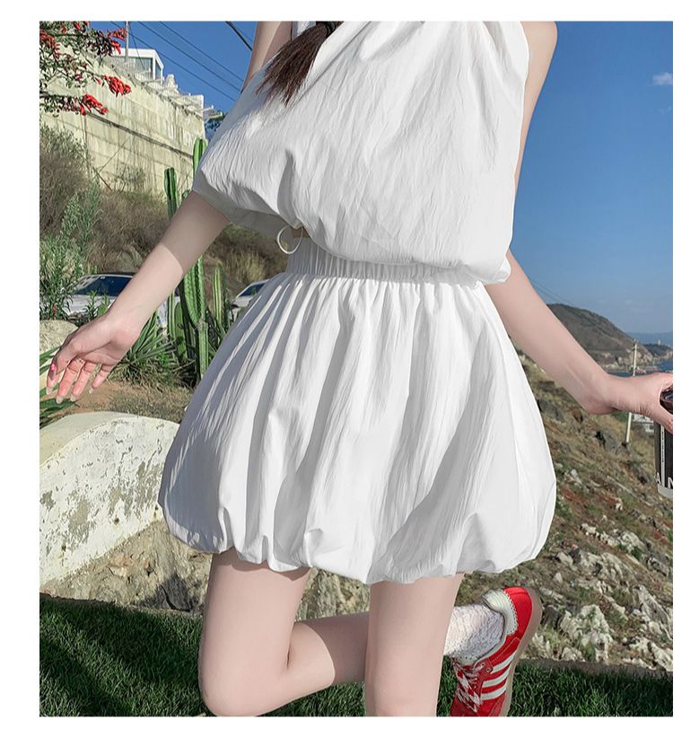 Gonna a mezza gonna snellente a trapezio K White Bud per donna, in stile giapponese, antiscivolo_voghion.com