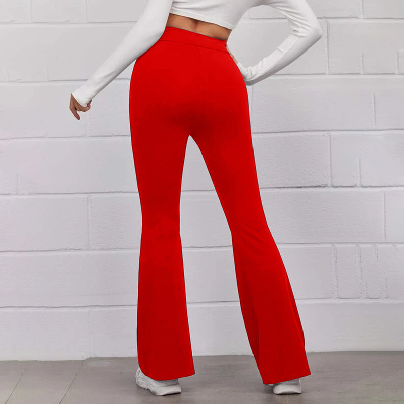 Women's Solid Color Wide Leg Sports Casual Pants_voghion.com