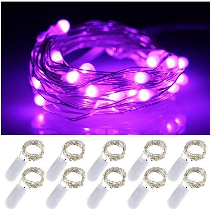 LED Cake Bouquet Box Decoration Light Strip Small Colorful Button Copper Wire String Lights Gift_voghion.com